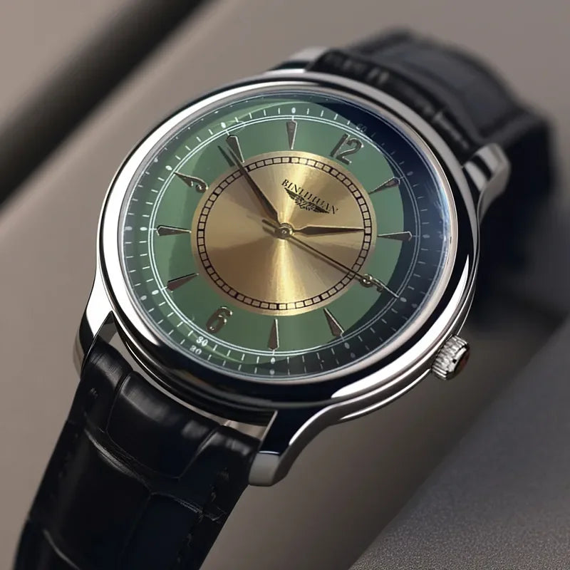 Luxury Leather Quartz Wristwatch – Waterproof Business Watch for Men