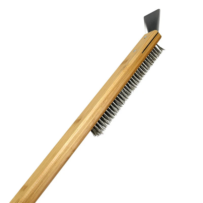 Brass Bristle Pizza Oven Brush – Copper Cleaning Tool for Grill Maintenance