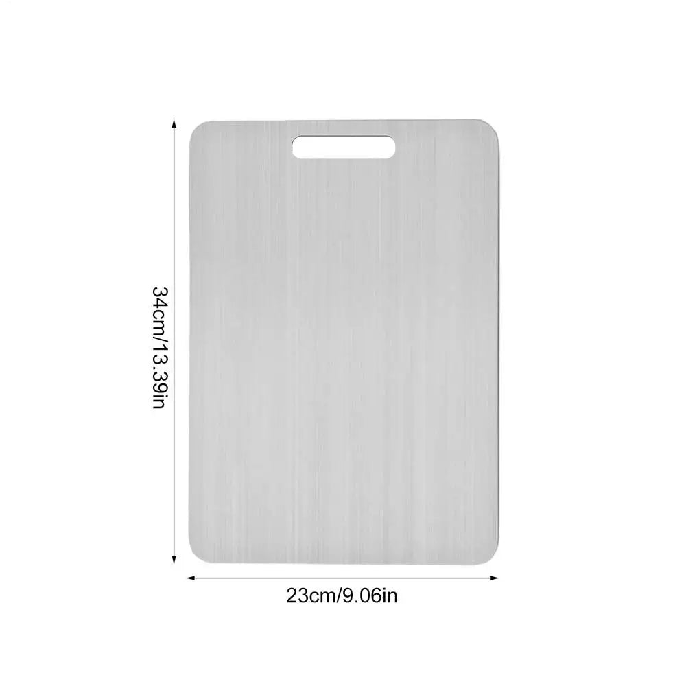 Titanium Cutting Board – Double Thick Metal Surface for Kitchen and Camping