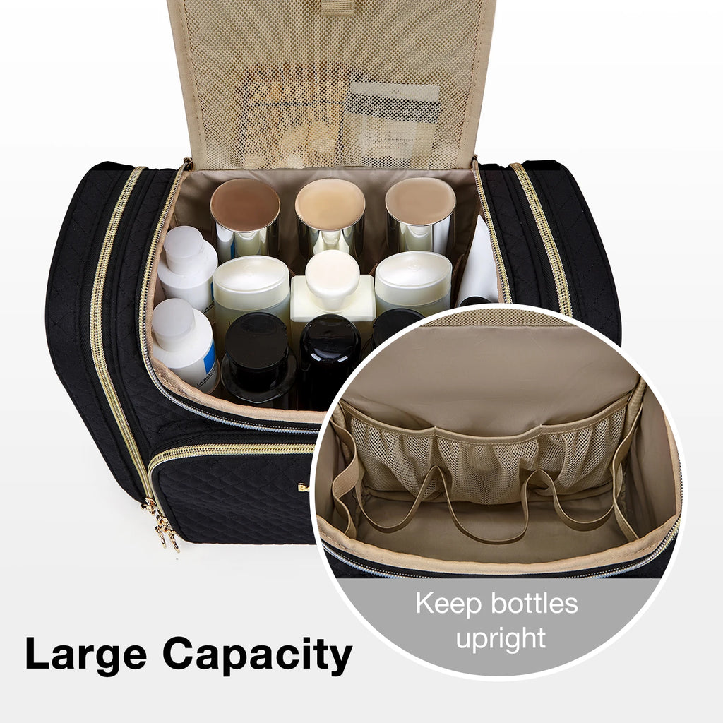 Water-Resistant Makeup Bag – Large Capacity Travel Organizer for Cosmetics