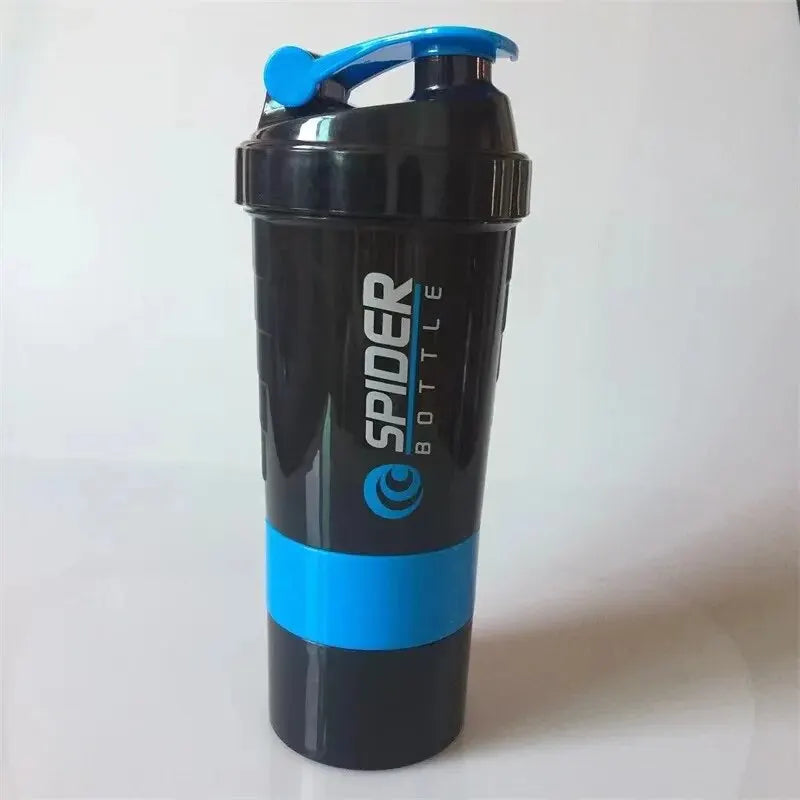 3-Layer Protein Shaker Bottle – Large Capacity Mixer for Fitness Gym Workouts