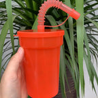 Neon Sipper Cups – Reusable Spill-Proof Drinking Mugs for Party and Travel