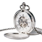Mechanical Pocket Watch – Hollow Roman Numeral Dial for Men and Women