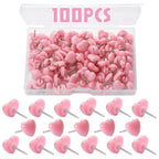 Heart Push Pins – Decorative Red Thumbtacks for Cork Boards and Office Decor