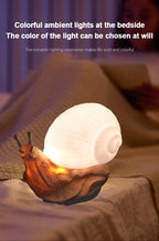 Cute Snail Night Light – Color Changing Bedside Lamp for Kids Room Decor