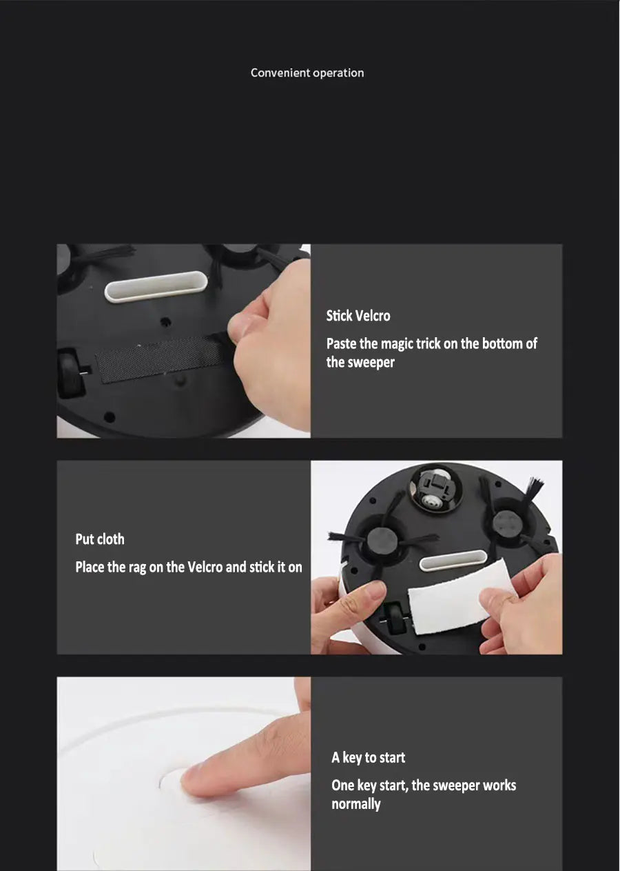 3-in-1 Robot Vacuum Cleaner – 1500Pa Wireless Mop for Home and Office