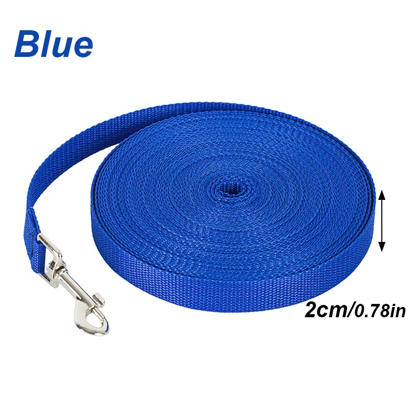 Durable Nylon Dog Leash – Long Training Lead for Small and Large Dogs