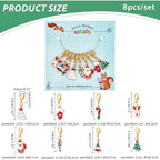 Christmas Enamel Stitch Markers – Alloy Crochet Charms for Knitting Projects