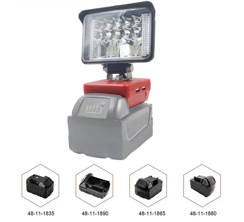 3 Inch LED Work Light – Portable Cordless Spotlight for Power Tool Batteries