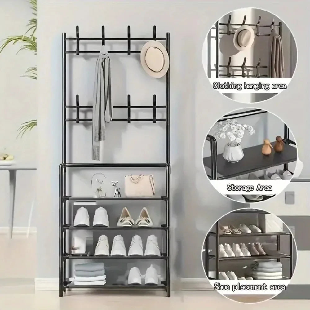 Multi-Layer Shoe Rack – Floor-Standing Organizer for Entryway and Closet Storage