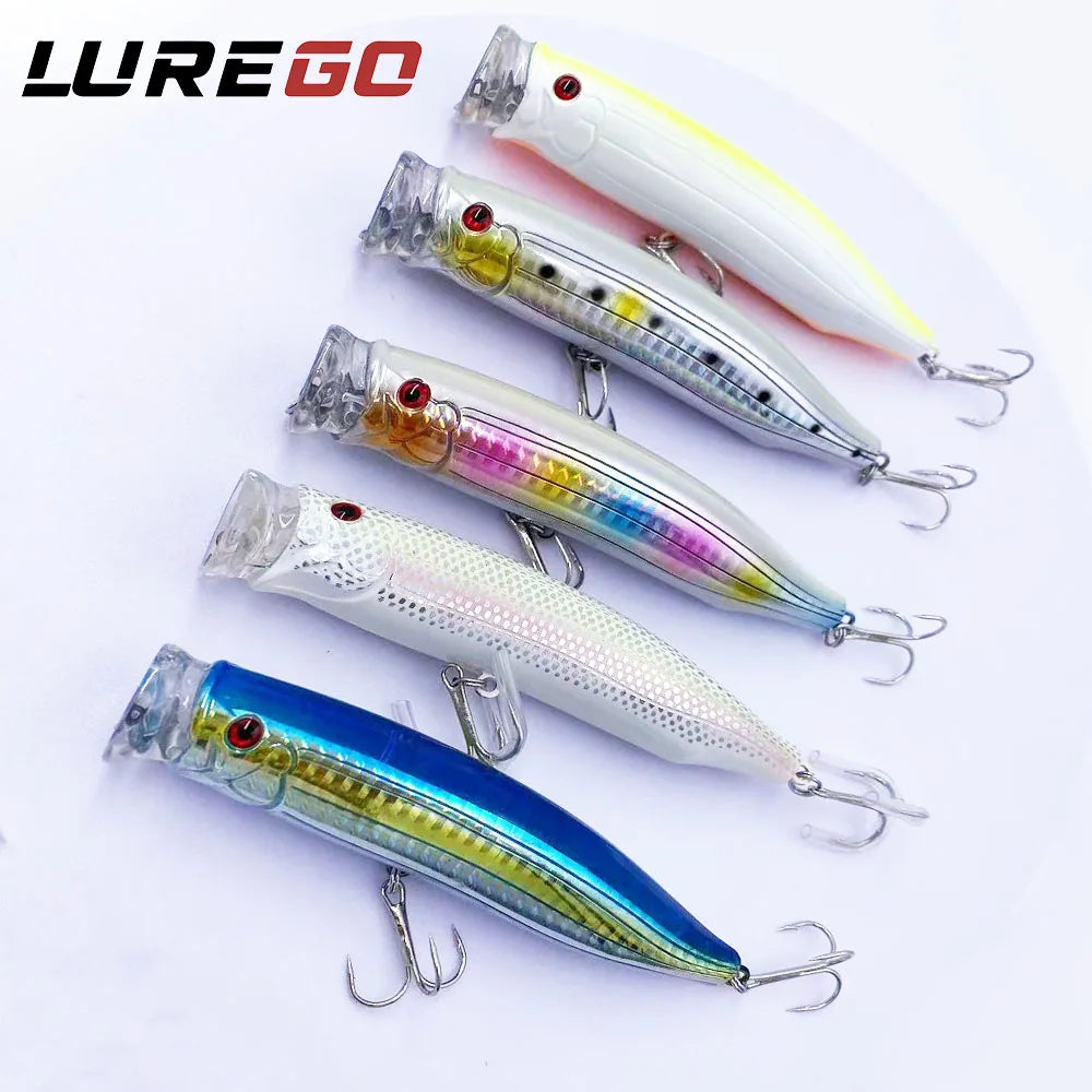 Reinforced Popper Fishing Lure – 28g Wire-Integrated Bait for Seabass Casting
