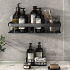 Adhesive Corner Shower Shelf – No Drill Wall Storage for Bathroom Organization
