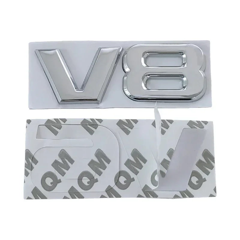Metal V6 V8 Logo Emblem – Automotive Tailgate Fender Badge for Toyota