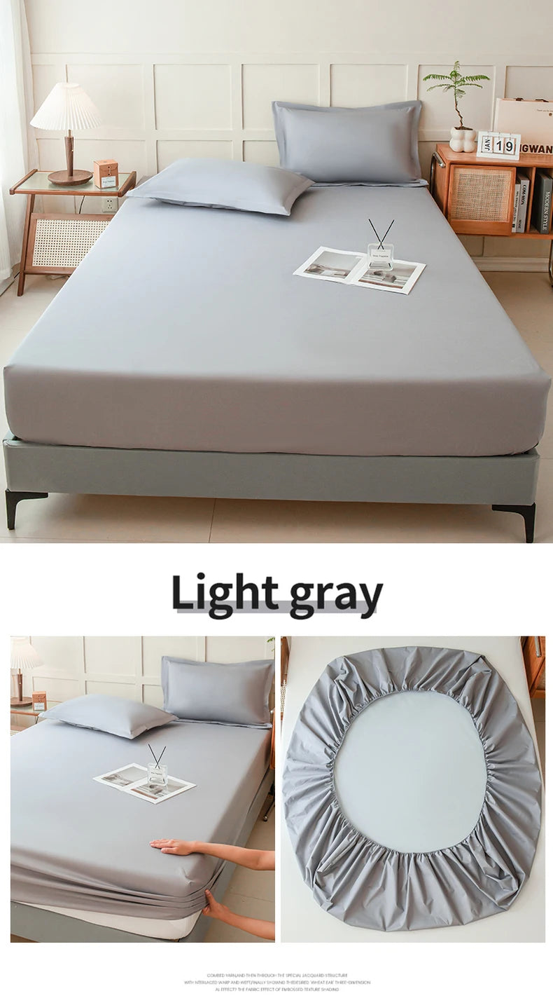 Waterproof Fitted Mattress Protector – Elastic Bed Cover for Home Bedding