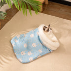 Plush Cat Sleeping Bag – Thickened Fluffy Nest for Winter Pet Comfort
