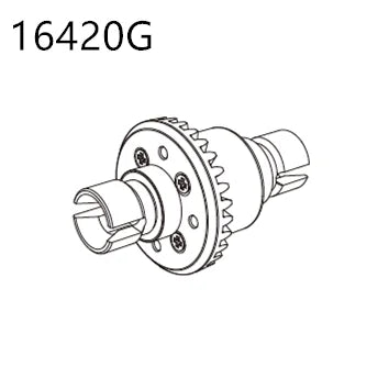 RC Car Spare Parts – Differential Shock and Tire Set for 1/14 Scale Models