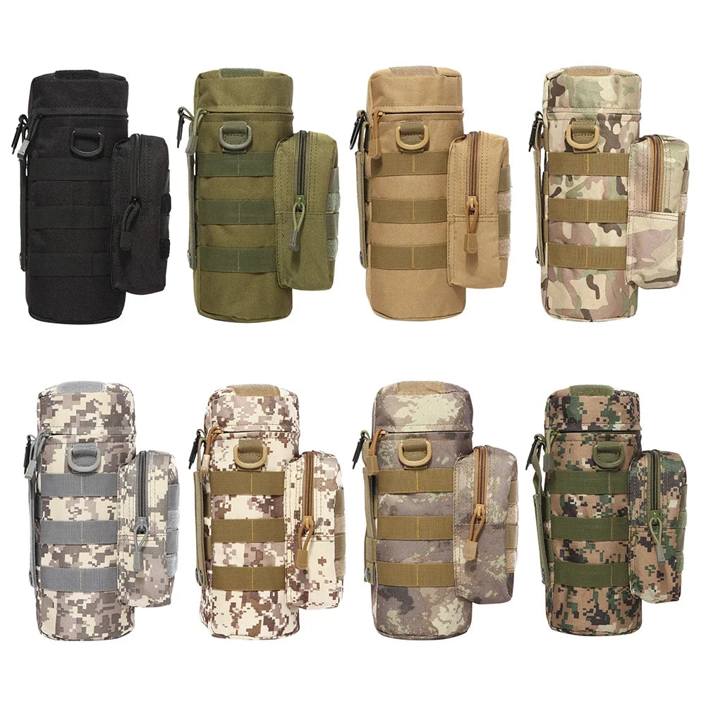 Molle Water Bottle Pouch – Tactical Kettle Carrier for Outdoor Camping