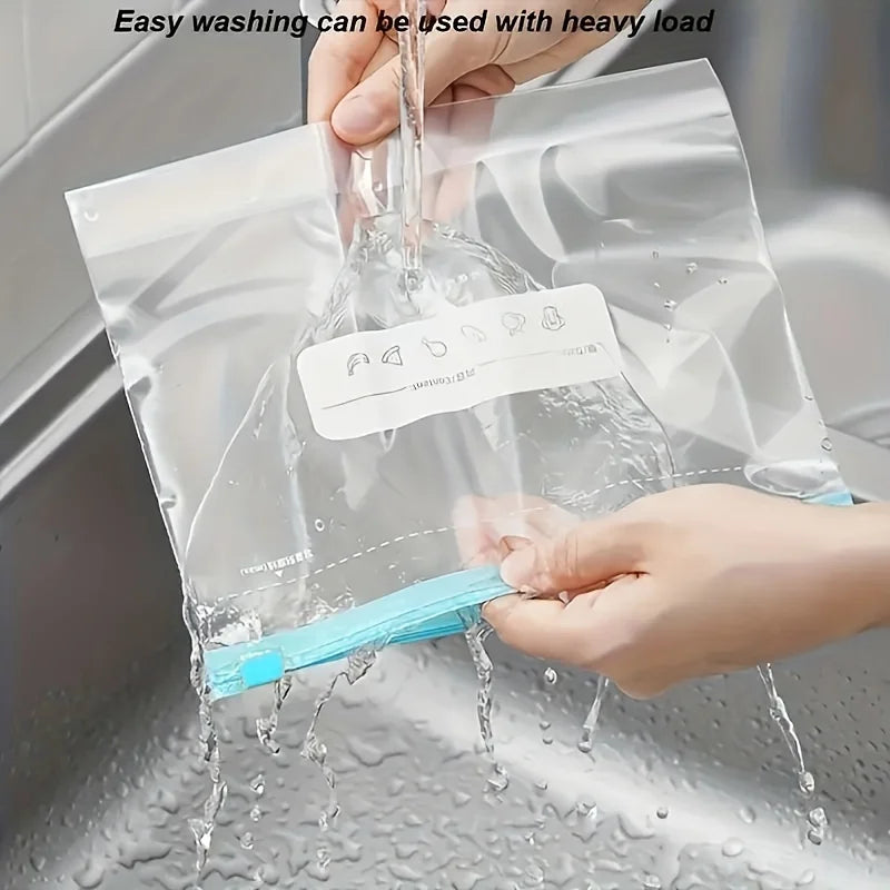 Leakproof Zipper Storage Bags – Fresh Keeping Food Organizers for Kitchen