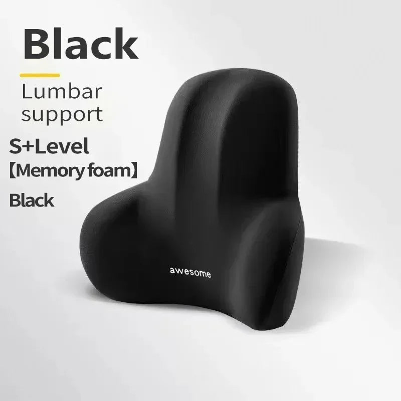 Memory Foam Lumbar Cushion – Ergonomic Back Support for Car Office and Gaming