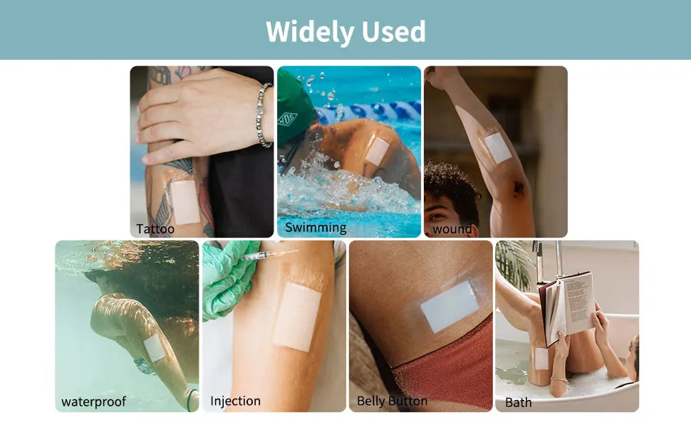 Waterproof PU Adhesive Wound Dressings – 10x15cm First Aid Medical Plasters
