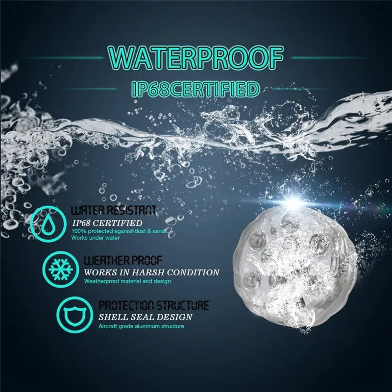 RGB LED Submersible Light – Waterproof Battery Operated Decor for Pool Parties