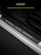 Carbon Fiber Door Sill Protectors – Leather Welcome Pedal for Nissan Juke