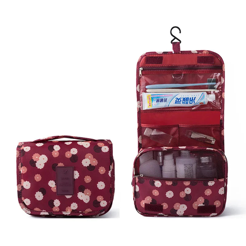 Waterproof Hanging Cosmetic Bag – Travel Toiletry Organizer for Women