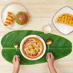 Artificial Banana Palm Leaves – Waterproof Tropical Table Decor for Luau Party