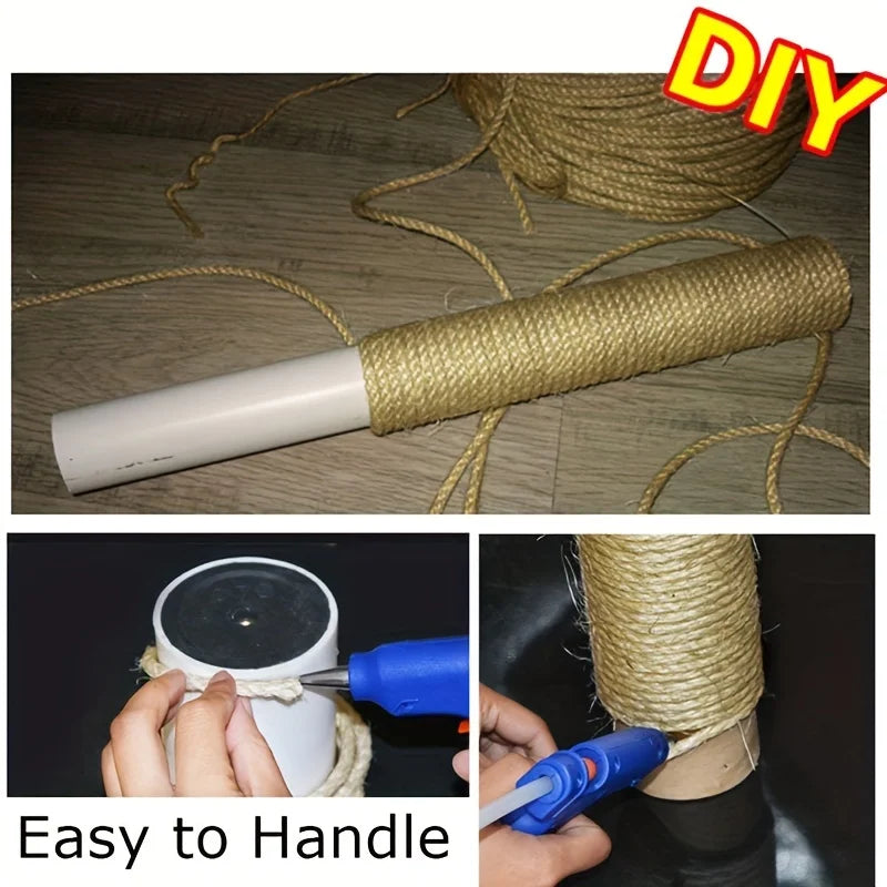 Natural Sisal Rope – Cat Scratching Cord for DIY Furniture Protection