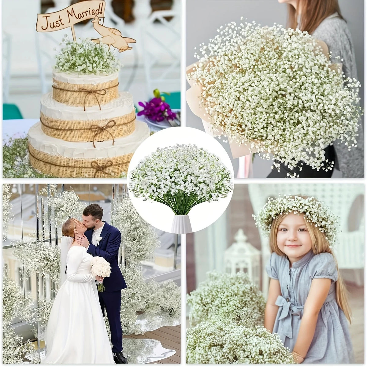 Artificial Baby's Breath Flowers – Floral Bouquet for Home Decor