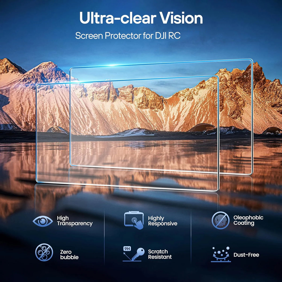 Tempered Glass Screen Protector – Anti-scratch Shield for DJI RC Remote