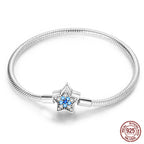 925 Sterling Silver Charm Bracelet – Adjustable Green Zircon for Birthday Gifts