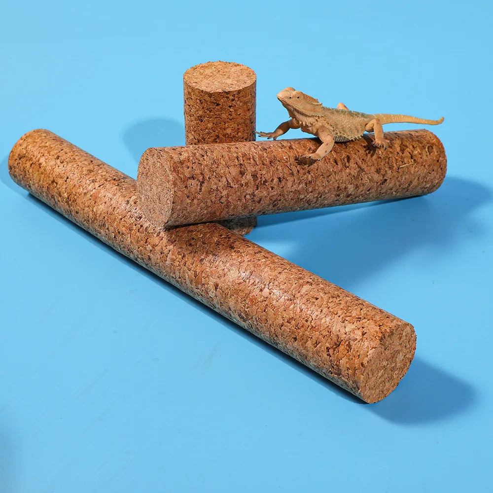 Natural Cork Climbing Pole – Eco-friendly Terrarium Stick for Reptile Pets