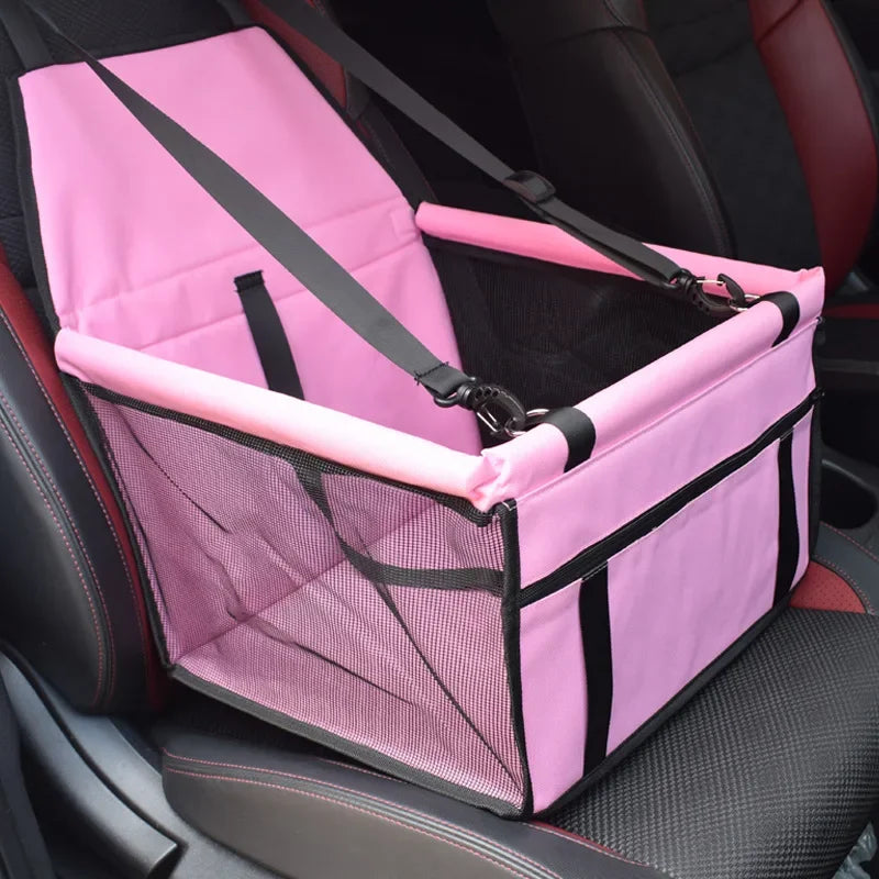 Waterproof Pet Car Seat Bag – Foldable Mesh Carrier for Travel Accessories