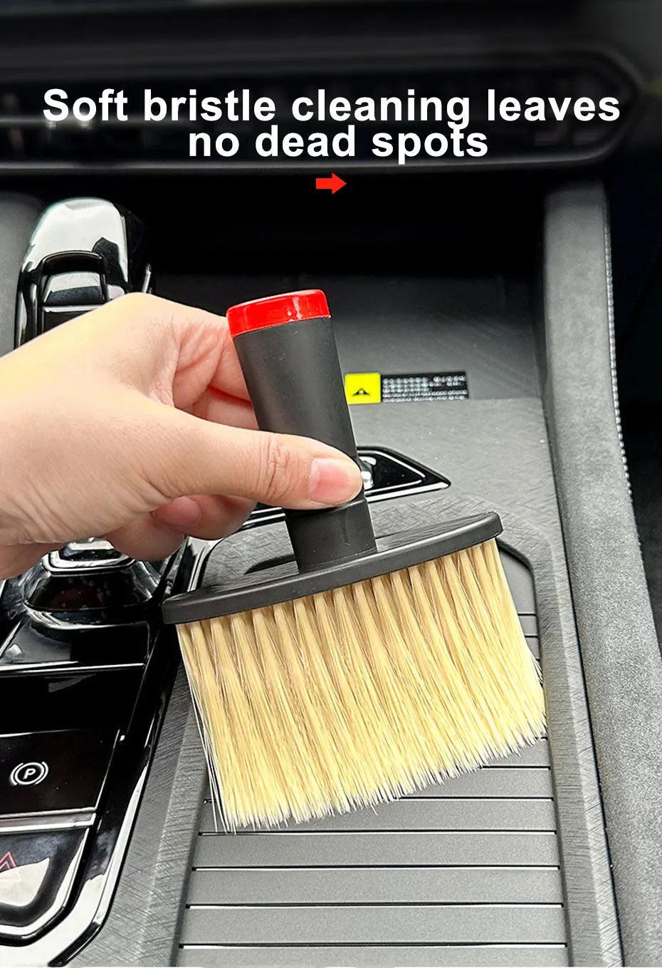 Soft Bristle Cleaning Brush – Dust Removal Tool for Car Interior Detailing