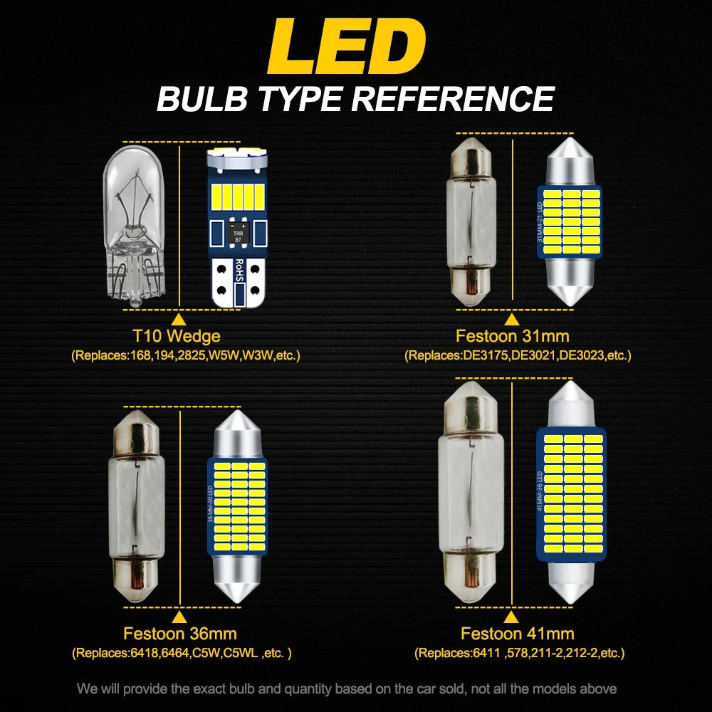 Canbus LED Interior Light Kit – Replacement Bulbs for Toyota Corolla