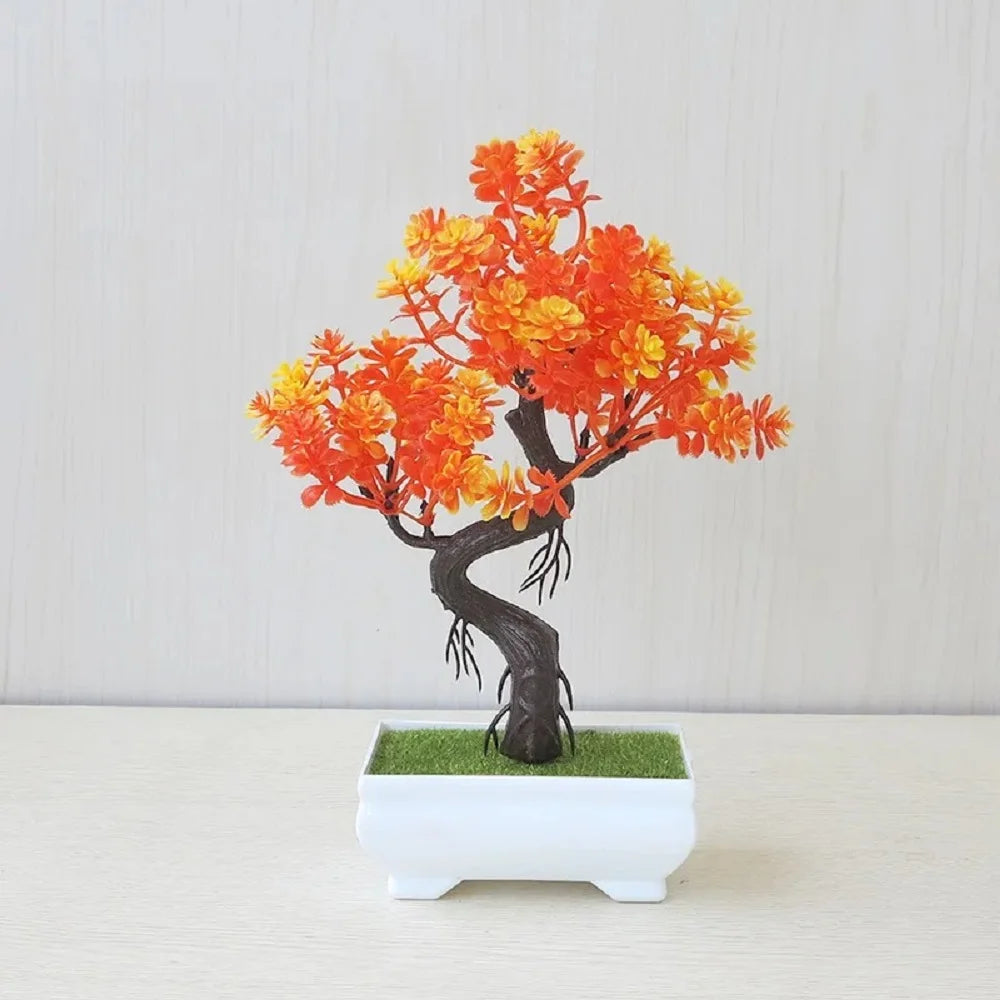 Artificial Potted Bonsai Tree – Zen Miniature Plant for Home Desk Decor