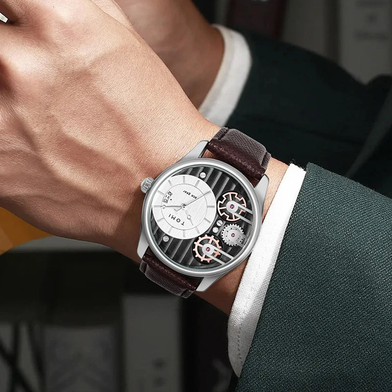 Quartz Men's Wristwatch – Luxury Minimalist Business Gift for Anniversaries