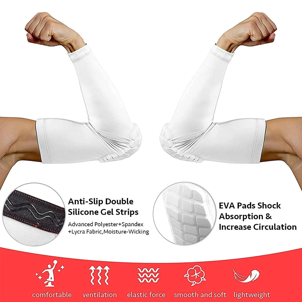 Honeycomb Knee and Elbow Pads – Protective Compression Gear for Youth Sports