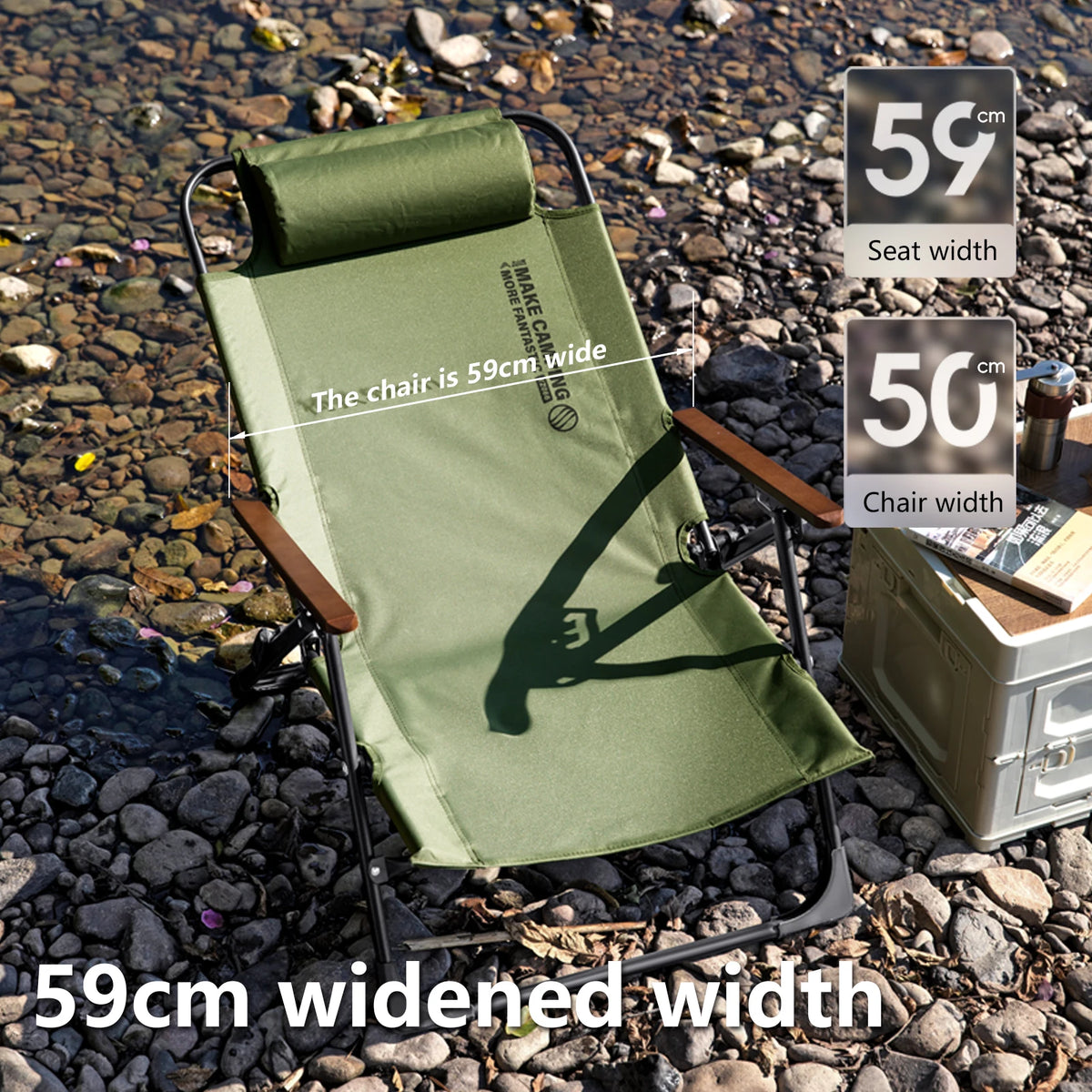 Folding Camping Chair – Adjustable Portable Seat for Outdoor Hiking Travel