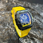 Luminous Tonneau Men's Watch – Luxury Sport Calendar Wristwatch for Daily Wear
