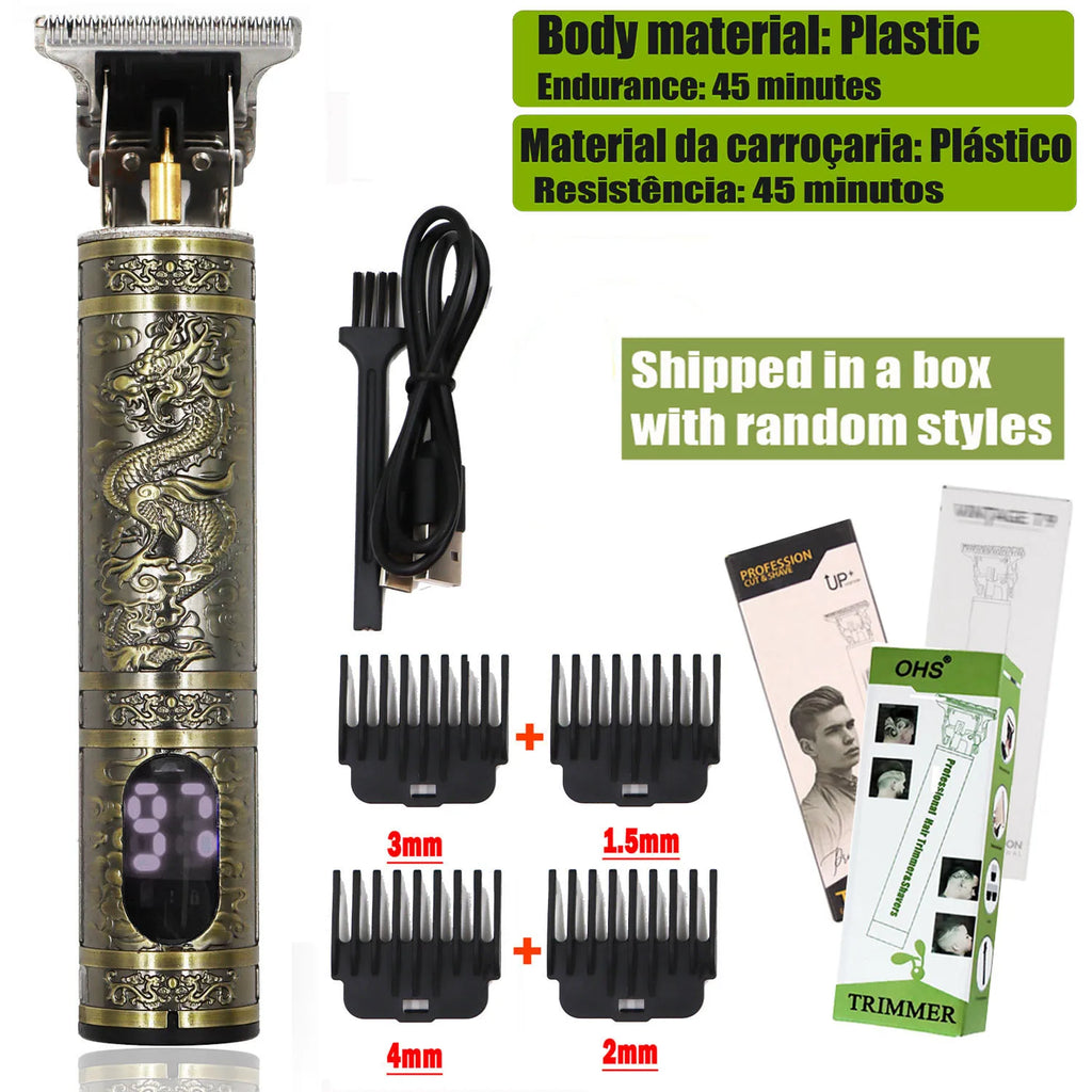 Cordless Electric Hair Trimmer – Professional Barber Shaver for Men