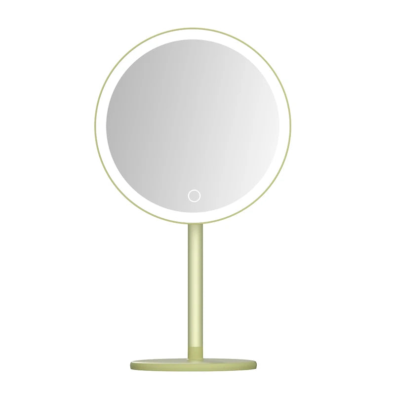 Adjustable LED Makeup Mirror – Metal Desktop Vanity Light for Daily Beauty