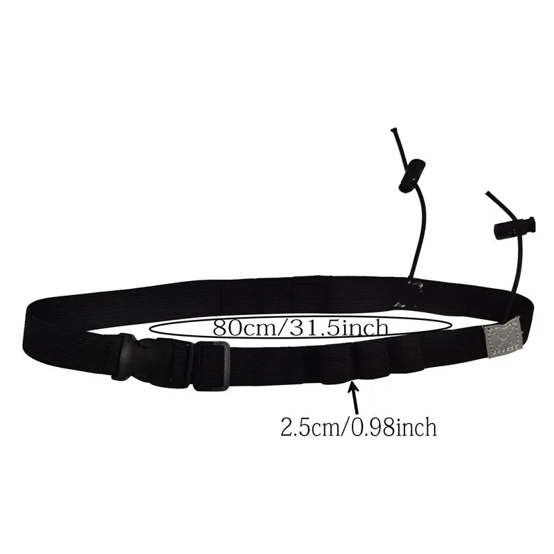 Running Bib Belt – Adjustable Race Number Holder for Triathlon Marathon