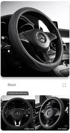 Napa Leather Steering Wheel Cover – Perforated 15 Inch Grip for Car Interior