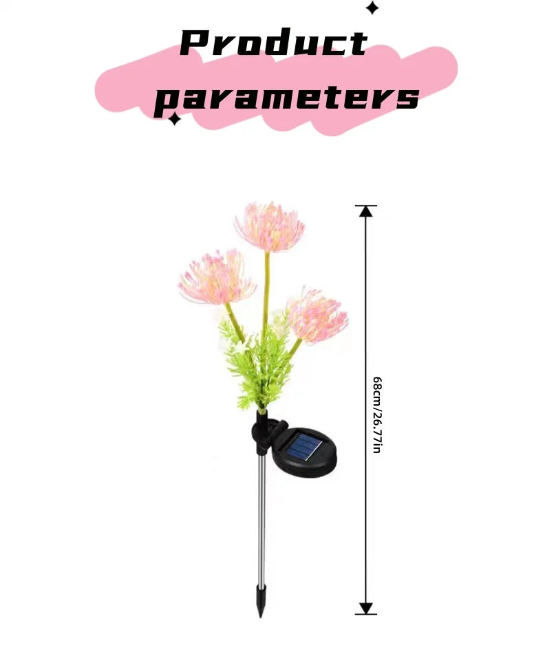 Solar Flower Stake Lights – Waterproof LED Garden Lamps for Outdoor Decoration