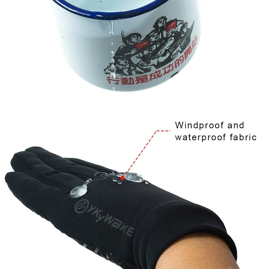 Winter Cycling Gloves – Padded Touch Screen Mittens for Outdoor Sports