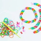 Elastic Loom Bands – Colorful DIY Jewelry Making Kit for Kids Crafts