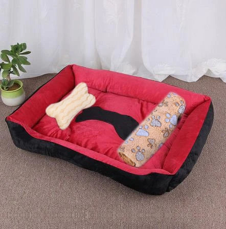 Large Square Dog Bed – Warm Soft Nest for Small Medium and Large Pets