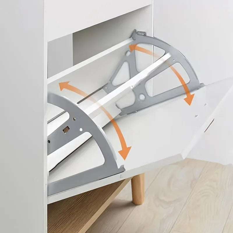 Stainless Steel Flip Shoe Rack – Thickened Hardware for Cabinet Storage